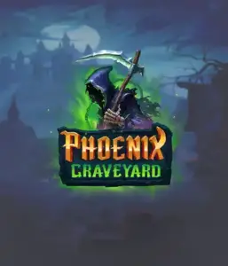 The eerie and atmospheric Phoenix Graveyard slot game interface by ELK Studios, featuring a mysterious graveyard setting. This image captures the slot's dynamic reel expansion mechanism, enhanced by its beautifully crafted symbols and dark theme. The artwork conveys the game's theme of rebirth and immortality, making it enticing for those drawn to the supernatural.